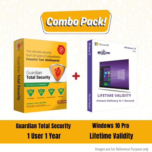 Combo Pack - Guardian Total Security 1 User 1 Year + Windows 10 Pro License